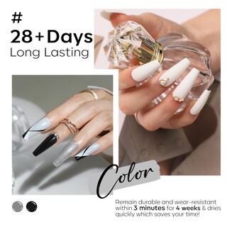 Foto 4 | Foto 4 | Set De Esmaltes De Uñas En Gel Modelones Blanco Y Negro - 6 Colores - Venta Internacional.