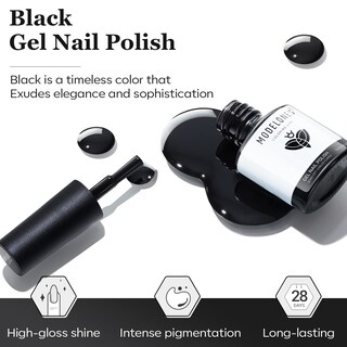 Foto 3 | Foto 3 | Esmalte De Uñas En Gel Modelones, Color Negro, 15 Ml, Soak Off Winter Color - Venta Internacional.