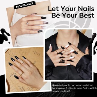 Foto 6 | Foto 6 | Esmalte De Uñas En Gel Modelones, Color Negro, 15 Ml, Soak Off Winter Color - Venta Internacional.