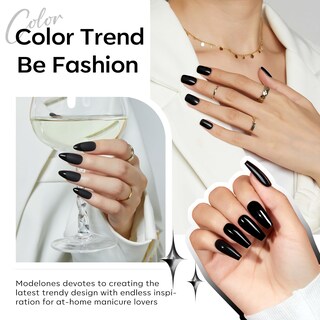 Foto 7 | Foto 7 | Esmalte De Uñas En Gel Modelones, Color Negro, 15 Ml, Soak Off Winter Color - Venta Internacional.