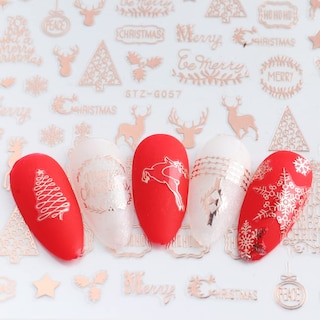 Foto 4 | Foto 4 | Pegatinas Navideñas Autoadhesivas Jmeowio Para Decoración De Uñas, 9 Hojas - Venta Internacional.