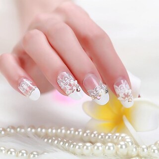 Foto 4 | Foto 4 | Adhesivos Para Uñas Huoguo 3d  Encaje Blanco  Transparente  Tapa Completa - Venta Internacional.