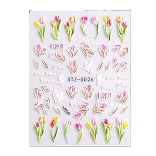 Foto 1 | Foto 1 | Adhesivo Para Uñas Huoguo Ins Net Red 5d Camellia  7 8 X 6 Cm - Venta Internacional.