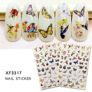 Foto 2 | Foto 2 | Juego De Pegatinas Para Uñas Huoguo Butterfly Little Daisy Maple Leaf 2 Unidades - Venta Internacional.