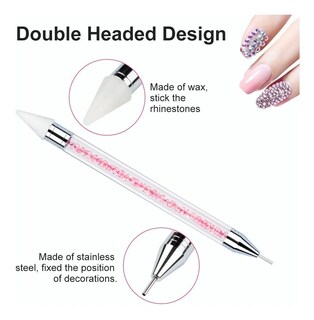 Foto 3 | Foto 3 | Cristales De Uñas Para Decorar Malubero Pinza Y Selector color Plata