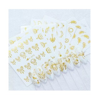 Foto 5 | Foto 5 | Sticker Pegatinas Decorativas para Uñas 30 Hojas Dorado y Plata