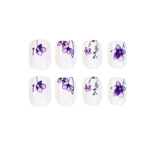 Foto 1 | Foto 1 | Parche De Uñas Postizas Para Uñas 3 Ml Estampado De Flores Con Tinta 24 Unidades Huoguo - Venta Internacional.