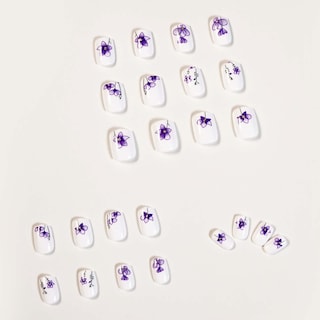 Foto 3 | Foto 3 | Parche De Uñas Postizas Para Uñas 3 Ml Estampado De Flores Con Tinta 24 Unidades Huoguo - Venta Internacional.