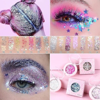 Foto 3 | Foto 3 | Sombra De Ojos Y Vello Corporal Con Purpurina En Polvo 16 G - Huoguo - Venta Internacional.