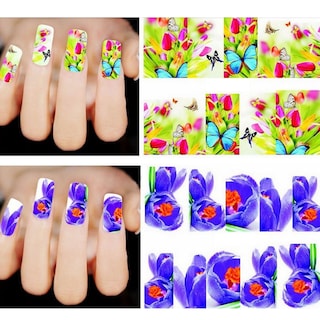 Foto 2 | Foto 2 | Adhesivo Para Uñas Genérica Water Transfer Flower  Multicolor  50 Unidades - Venta Internacional.