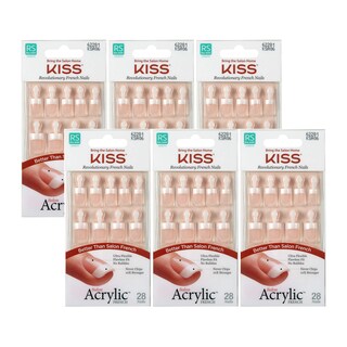 Foto 1 | Foto 1 | Kit De Uñas Kiss Salon Acrílico Francés Pet Peeve Real Short (paquete De 6) - Venta Internacional.