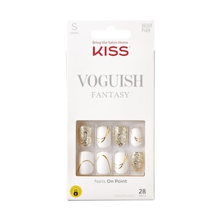 Foto 1 | Foto 1 | Presiona Uñas Kiss Voguish Fantasy 'glam And Glow' White - Venta Internacional.