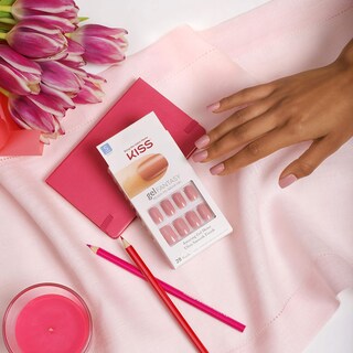 Foto 6 | Foto 6 | Gel Gel Fantasy «ribbons» De Press On Nails, Rosa, Con Forma De Cuclilla Corta - Venta Internacional.