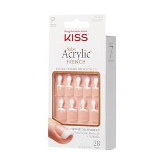 Foto 3 | Foto 3 | Press-on Nails Kiss Salon Acrílico «crush Hour», Estilo Francés - Venta Internacional.