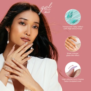 Foto 5 | Foto 5 | Gel Kiss Para Uñas Press-on Nails Fantasy «jelly Princess» Gris Con Pegamento - Venta Internacional.