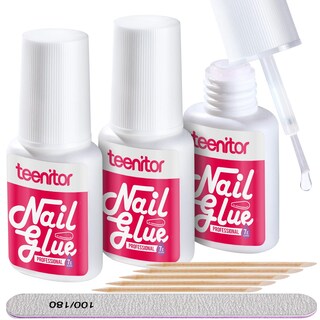 Foto 1 | Foto 1 | Pegamento De Uñas Teenitor Para Prensas Con Limas De Uñas, Paquete De 3 Unidades De 7 Ml - Venta Internacional.