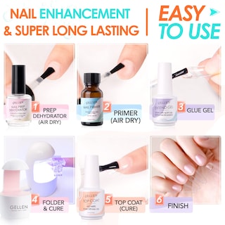 Foto 3 | Foto 3 | Kit De Extensiones De Uñas Gellen Gel Tips Con 240 Puntas De Uñas De Almendra - Venta Internacional.