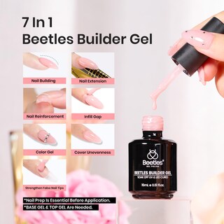 Foto 2 | Foto 2 | Fortalecedor De Uñas Builder Gel Beetles 7 En 1 Con Purpurina Rosa Nude - Venta Internacional.