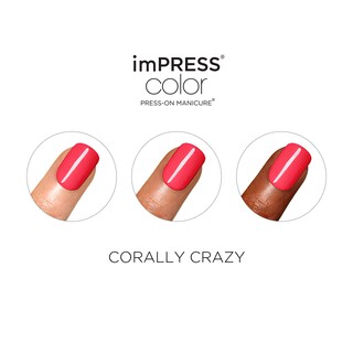 Foto 5 | Foto 5 | Press On Nails Impress Corally Crazy Orange Short Squoval - Venta Internacional.