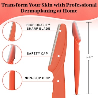 Foto 3 | Foto 3 | Juego De 6 Navajas Dermaplaning Tool Kitsch Dermaplane, Color Coral - Venta Internacional.