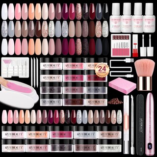 Foto 1 | Foto 1 | Kit De Uñas Azurebeauty Dip Powder Con Taladro Eléctrico Para Uñas, 24 Colores - Venta Internacional.