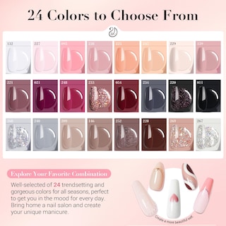 Foto 2 | Foto 2 | Kit De Uñas Azurebeauty Dip Powder Con Taladro Eléctrico Para Uñas, 24 Colores - Venta Internacional.