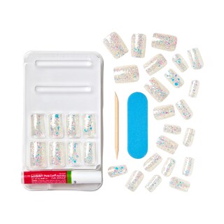 Foto 6 | Foto 6 | Gel Kiss Fantasy «how Dazzling» De Press On Nails, Plateado Con Pegamento - Venta Internacional.