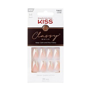 Foto 1 | Foto 1 | Uñas A Presión Kiss Classy «the Boss» Plateadas Con Pegamento Y Herramientas - Venta Internacional.