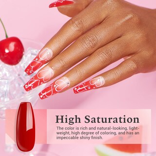 Foto 3 | Foto 3 | Kit de Uñas Azurebeauty Berry Red & White 4 Colores - Venta Internacional