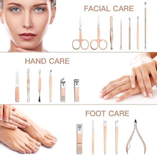 Foto 1 | Foto 1 | Juego De Herramientas De Manicura Huoguo 18 Piezas Con Limas Para Pies Y Bolsa De Almacenamiento - Venta Internacional.