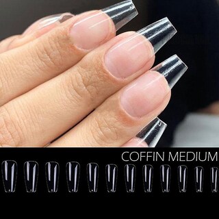 Foto 3 | Foto 3 | Puntas De Uñas Postizas Huoguo Tacón De Aguja Transparente Esculpido Con Cobertura Completa - Venta Internacional.