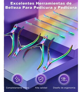 Foto 3 | Foto 3 | Alicates Pedicure Kit Profesional Manicure Alicate Uñas 8pcs