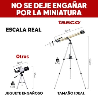 Foto 2 | Foto 2 | Telescopio Astronomico Profesional Tasco Luminova Refractor 60x800mm para Niños y Principiantes
