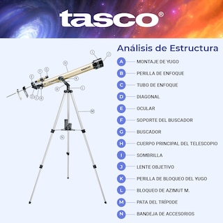 Foto 6 | Foto 6 | Telescopio Astronomico Profesional Tasco Luminova Refractor 60x800mm para Niños y Principiantes