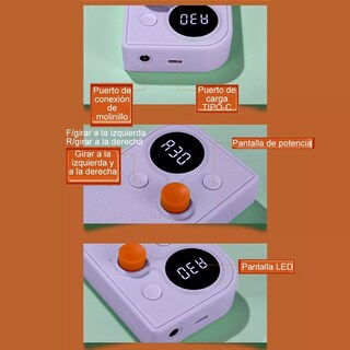 Foto 3 | Foto 3 | Esmeril para Uñas Belug color Púrpura 30000 Rpm + Accesorios