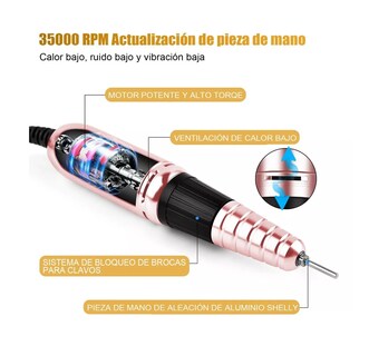 Foto 2 | Foto 2 | Pulidor Esmeril Drill Para Uñas Profesional C/pedal 35000rpm Multicolor Belug