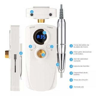 Foto 3 | Foto 3 | Pulidor Esmeril De Uñas Máquina Profesional Eo Safe Imports Esi-9378 Blanco