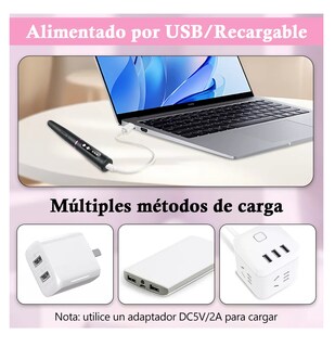 Foto 5 | Foto 5 | Drill Profesional para Uñas Eléctrica 11 en 1 Recargable Negro