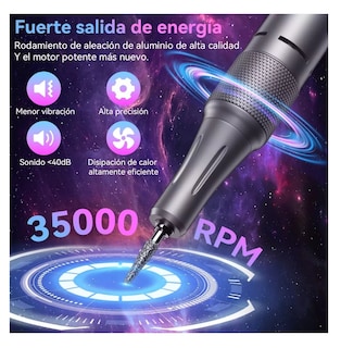 Foto 3 | Foto 3 | Pulidor De Uñas Lab.g Esmeril Portátil Drill Profesional 35000 Rpm Negro Colores