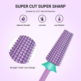 Foto 2 | Foto 2 | Brocas Para Uñas Melodysusie Super Cut Edition 5 En 1, Color Morado - Venta Internacional.