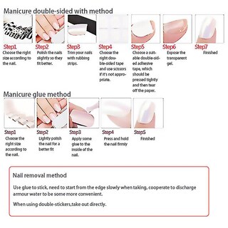 Foto 4 | Foto 4 | Uñas Postizas Huoguo Dark 24 Unidades Con Gasa Adhesiva Desmontable - Venta Internacional.