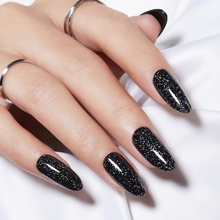 Foto 1 | Foto 1 | Presiona Nails Modelones, Color Negro Brillante, Forma De Almendra, 32 Unidades - Venta Internacional.