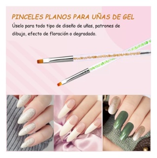 Foto 2 | Foto 2 | Pinceles Liner Mano Alzada Punteros 9 Pzs Coloridos