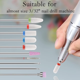 Foto 3 | Foto 3 | Juego De Brocas Huoguo Para Uñas Acrílicas 10 Unidades 3/32 - Venta Internacional.