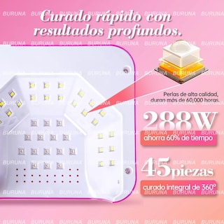Foto 4 | Foto 4 | Lámpara Profesional Uv Led Para Uñas 288w Con Indicador En Forma De Corazón Ab15