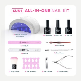 Foto 2 | Foto 2 | Kit De Esmalte De Uñas En Gel Sunuv Con Luz Uv, 12 Colores Y Herramientas - Venta Internacional.