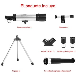 Foto 3 | Foto 3 | Telescopio Monocular para Principiantes 90x Malubero color Plateado para Niños y Adultos