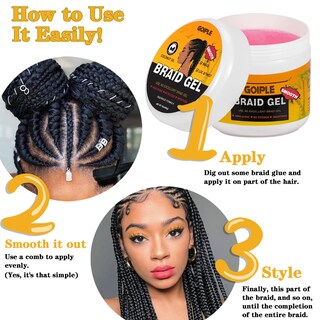 Foto 6 | Foto 6 | Gel Para Trenzas Goiple, 500 Ml, De Fijación Fuerte Y Suavizante Para Trenzas - Venta Internacional.