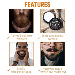 Foto 4 | Foto 4 | Bálsamo Para Barba Woody, Acondicionador Y Cera Para Peinar 2 En 1, 60 Ml - Venta Internacional.