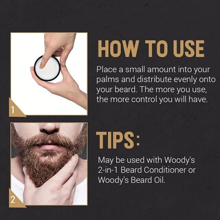 Foto 6 | Foto 6 | Bálsamo Para Barba Woody, Acondicionador Y Cera Para Peinar 2 En 1, 60 Ml - Venta Internacional.